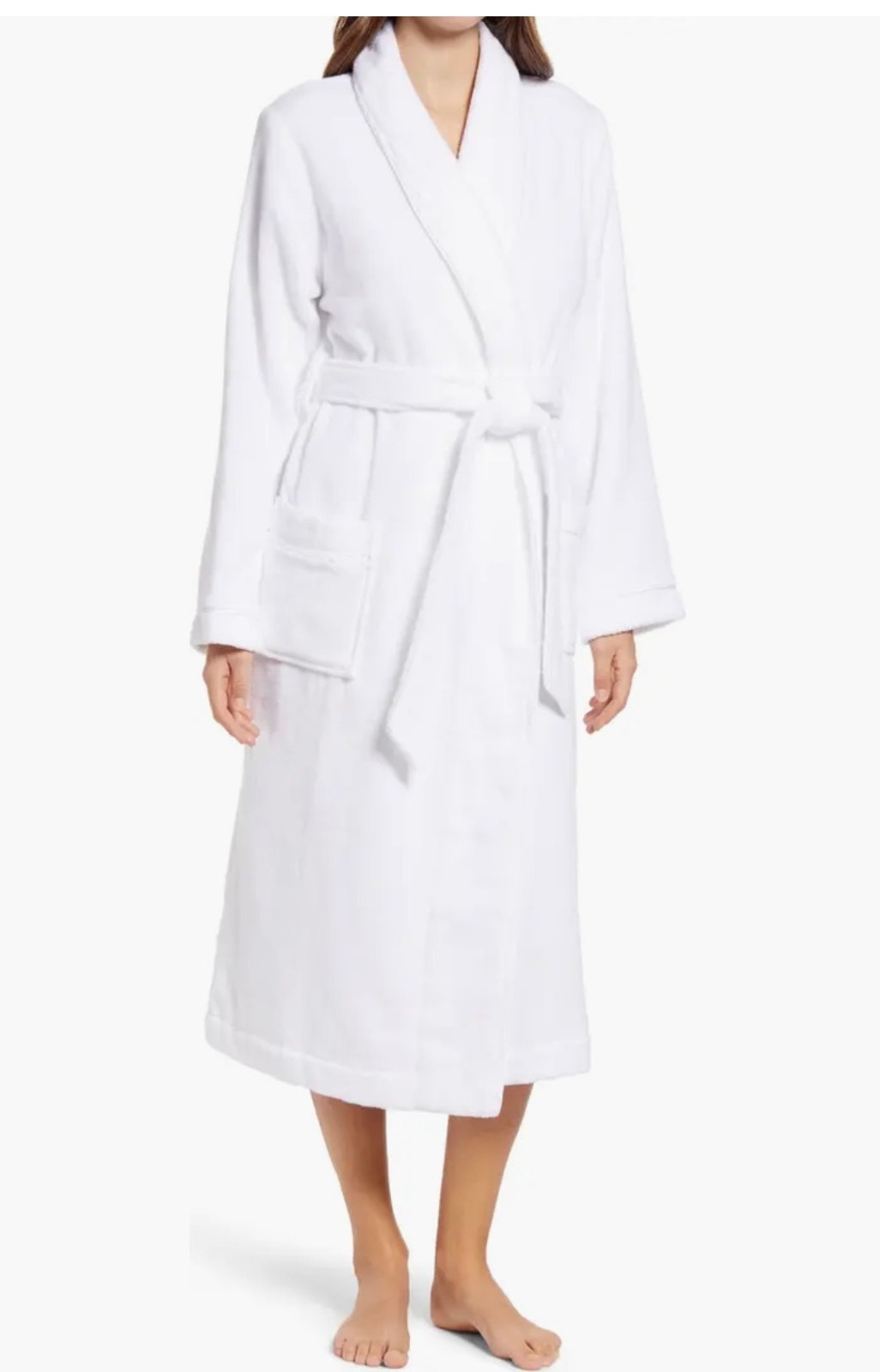 Nordstrom Hydro Cotton Terry Robe - White - Size Small (New)